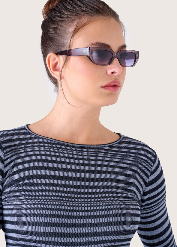 Occhiali da sole modello rettangolare GRIGIO FUMO Donna null