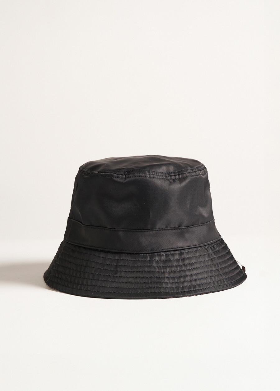 Cris reversible leopard bucket hat NERO BLACK Woman , image number 6