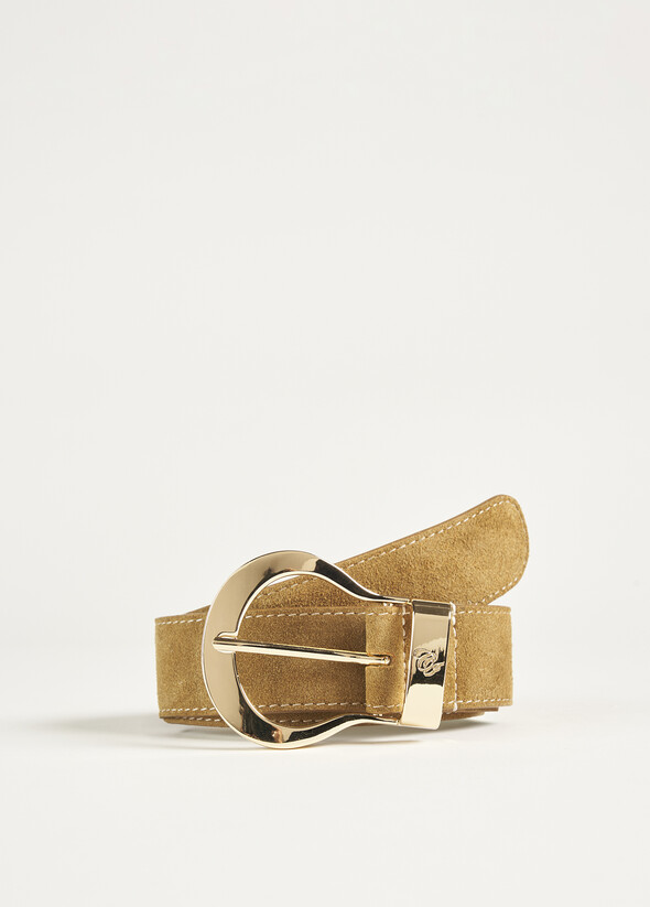 Charas 100% genuine leather belt BEIGE CAMEL Woman null