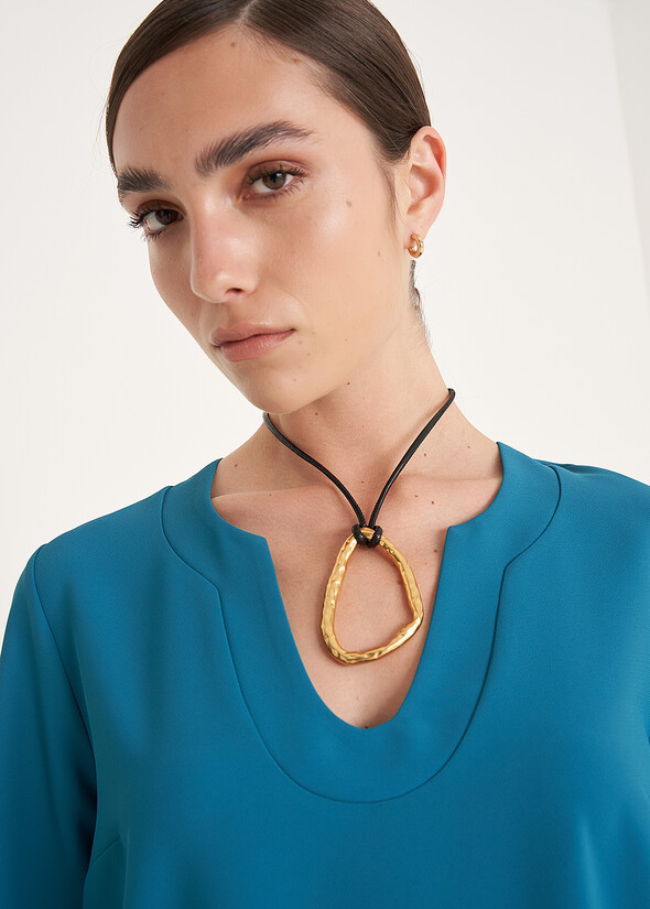 Collana Giuliana tubolare NERO BLACK Donna null