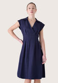Arold linen blend dress BLUE OLTREMARE VERDE GARDEN Woman image number 2