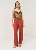Paxly slub linen trousers ARANCIONE Woman image number 2