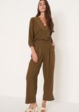 Pantaloni Penny in viscosa e lino
 BEIGE DOESKIN VERDE ALGA Donna immagine n. 1
