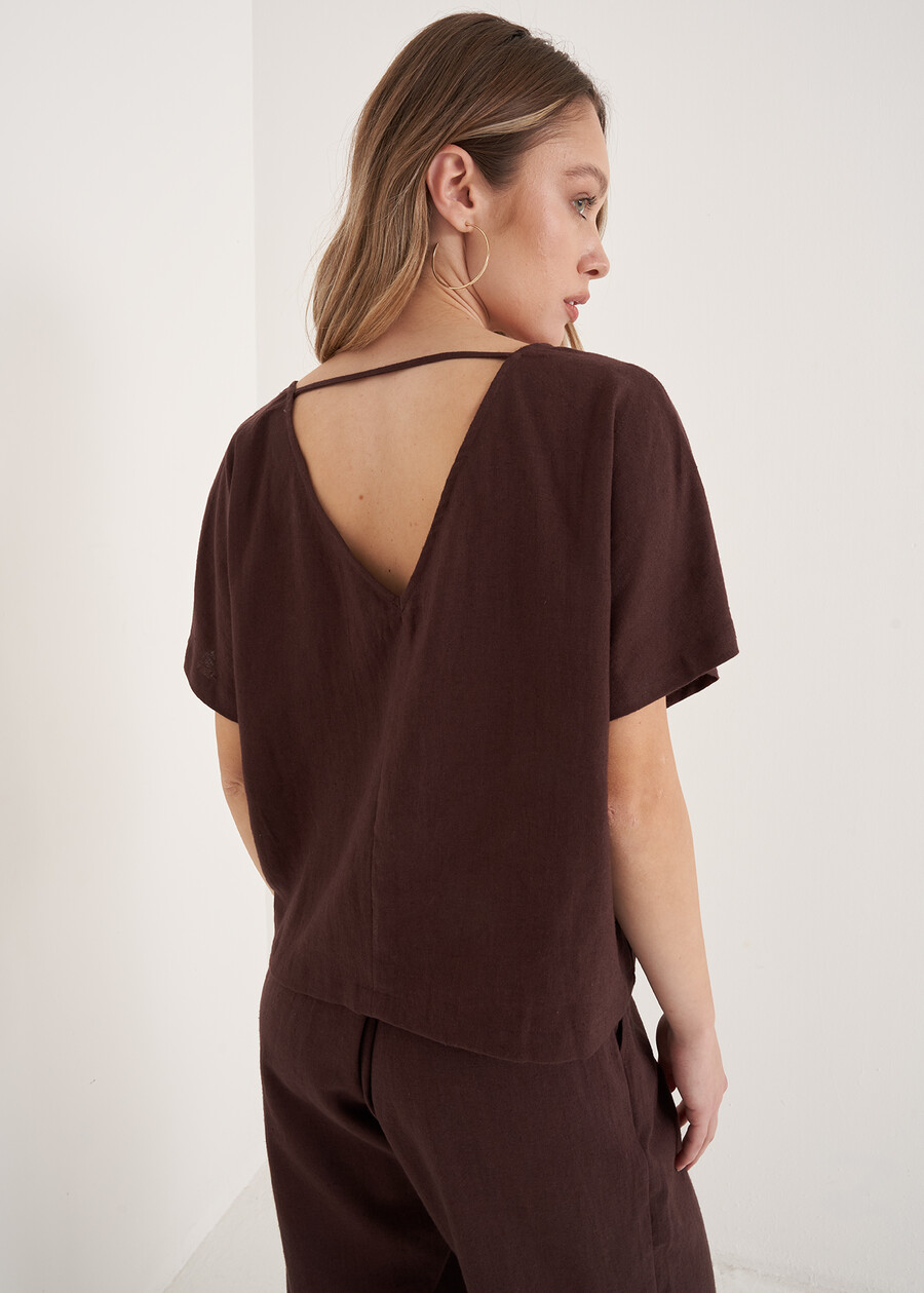 Blusa Botero In 100% Viscosa MARRONE JAVA Donna , immagine n. 3