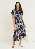Abito midi Agadir in cotone stampato BLU Donna immagine n. 1