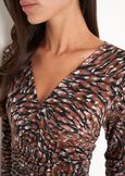 T-shirt Sandra con arricciatura in vita MARRONE CAFFE Donna immagine n. 2