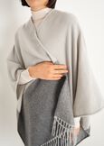 Mantella Maika bicolor con frange GRIGIO LIGHT GREY Donna immagine n. 3