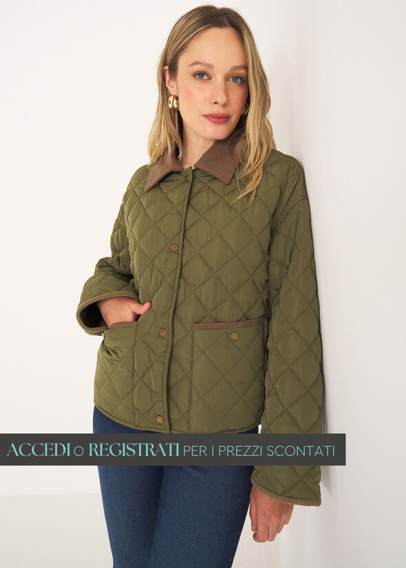 Giubbino Glossy trapuntato VERDE ALGA Donna null