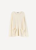 Maglia Magdy punto riso con tasche BEIGE LATTE Donna immagine n. 6