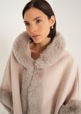 Mantella Moyra in maglia ed ecopelliccia NERO BLACKBEIGE LATTE Donna immagine n. 2