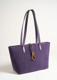 Betty faux leather and suede shopping bag NERO BLACKVIOLA PRUGNA Woman image number 2
