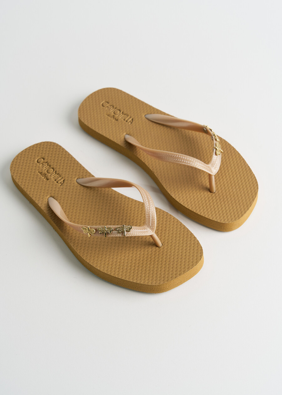 Syra dragonfly flip-flops GRIGIO GUN METALGOLD Woman , image number 1