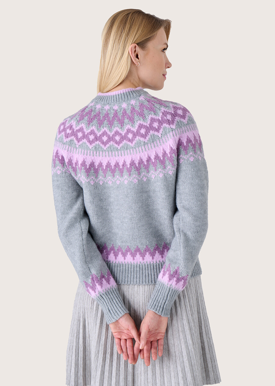 Cardigan Chica fantasia norvegese GRIGIO LIGHT GREY Donna , immagine n. 3