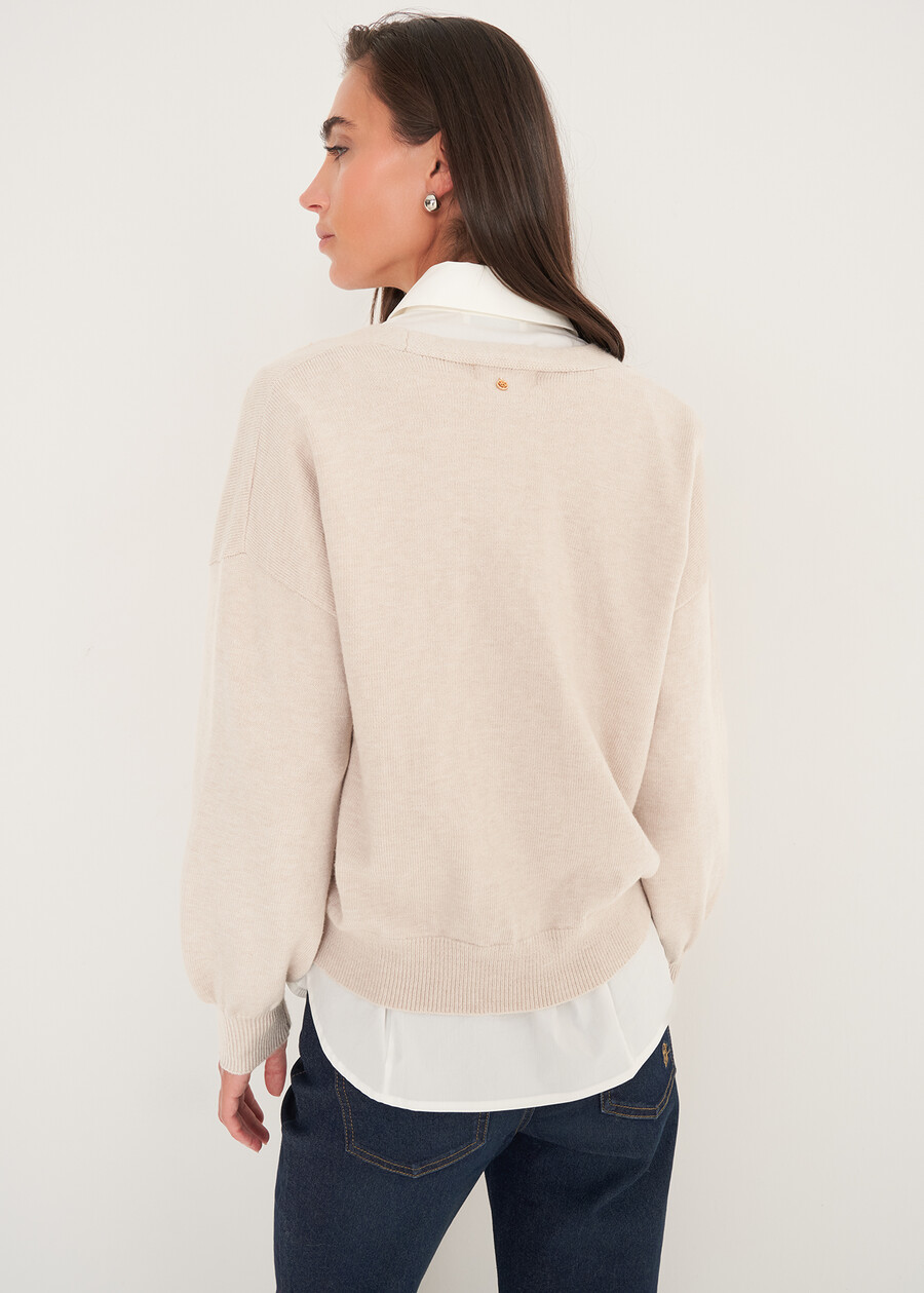 Cardigan Cross con ricamo frontale BLUBEIGE Donna , immagine n. 3