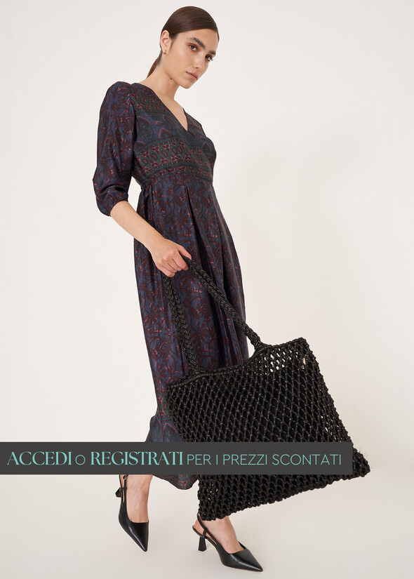 Shopping Barley in rete metallizzata NERO BLACK Donna null