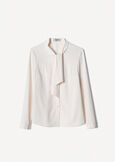 Carla shirt with scarf detail BIANCO BURRO Woman image number 5
