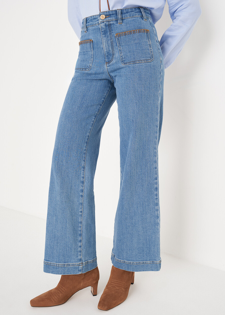 Pantalone Dandy in denim di cotone DENIM LIGHT DENIM Donna , immagine n. 3