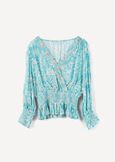 Blusa Biky in viscosa con ricami AZZURO AZZURRO Donna immagine n. 6