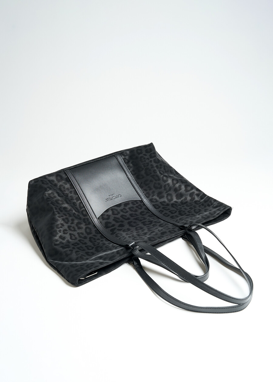Shopping bag Biky animalier ROSSO BORDEAUXNERO Donna , immagine n. 5