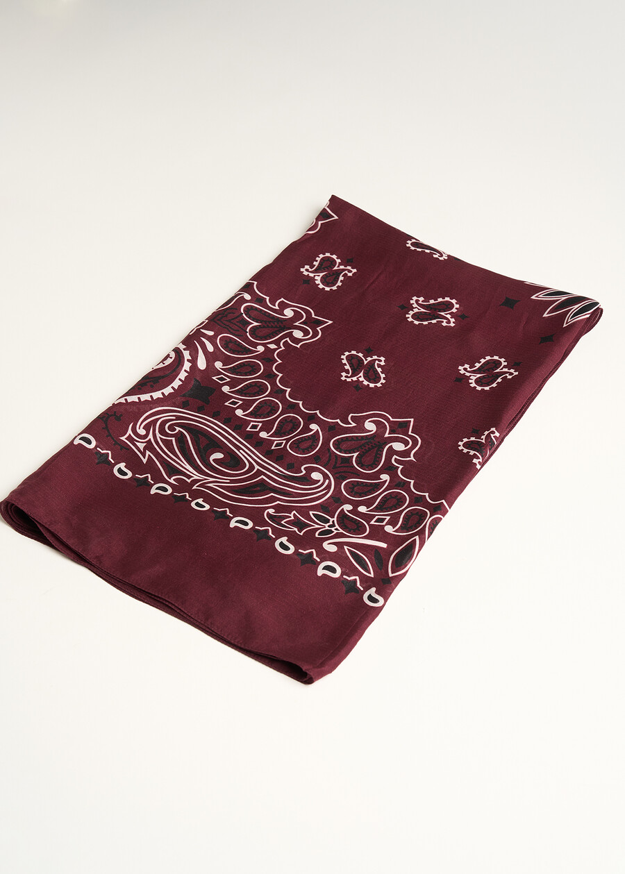 Foulard Sailey stampa cashmere ROSSO BORDEAUX Donna , immagine n. 1