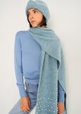 Gift Idea – Pearl-Detail Scarf e Matching Beanie ROSACELESTE FIORDALISO Woman image number 2