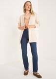Cardigan Coral Midnight in filo BLU MIDNIGHTBIANCO BURRO Donna immagine n. 2