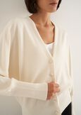Clarence V-neck cardigan ROSSOBEIGE LATTE Woman image number 2
