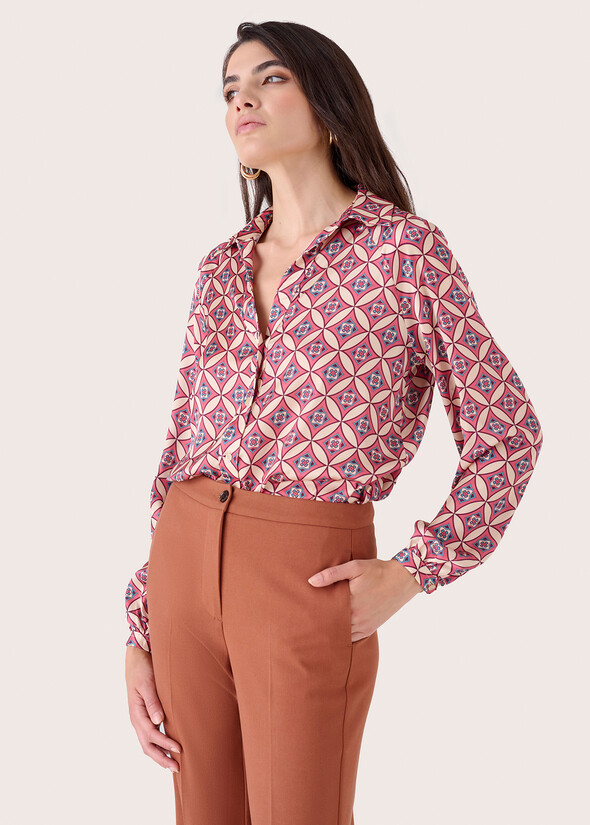 Carmen satin shirt ROSA Woman null