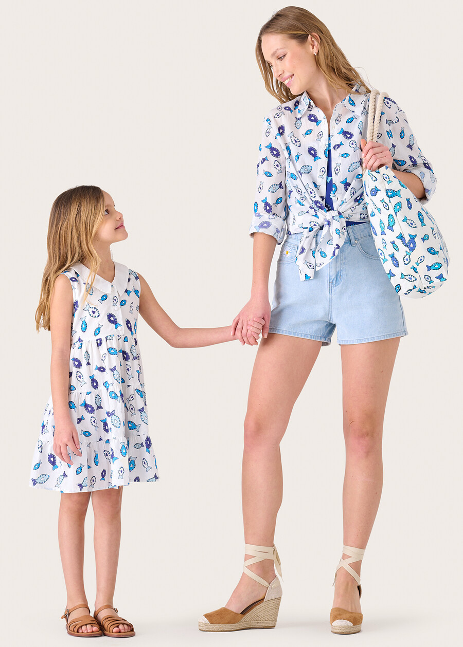 Abito Annie per bimba in 100% cotone BIANCO Donna , immagine n. 5
