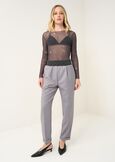 T-shirt Silvia in mesh con stampa NERO BLACK Donna immagine n. 5