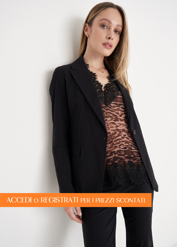 Giacca monopetto Gianna NERO BLACK Donna null