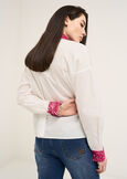 Camicia Cecilia cotone e pizzo BIANCO WHITE Donna immagine n. 5