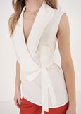 Titty Cotton Blend Top BIANCO WHITE Woman image number 2