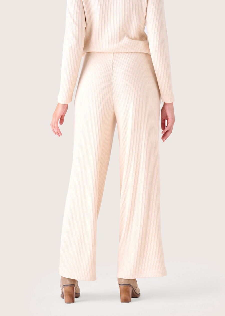 Piapia ribbed trousers BEIGE CREAM Woman , image number 4