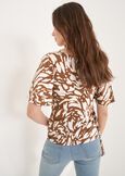 Salina Bicolor Printed T-shirt BEIGE LATTE Woman image number 3