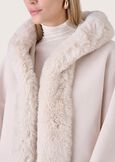 Maella hooded cape NERO BLACKBEIGE LATTE Woman image number 4