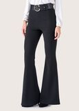 Pantalone Victoria in tessuto screp NERO BLACKROSSO SYRAH Donna immagine n. 4