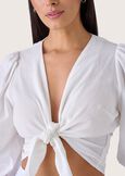 Blusa aperta Sharyl 100% cotone BIANCO Donna immagine n. 2