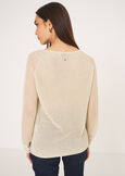Maglia Mariel in lurex BEIGE LIGHT BEIGENERO BLACK Donna immagine n. 3