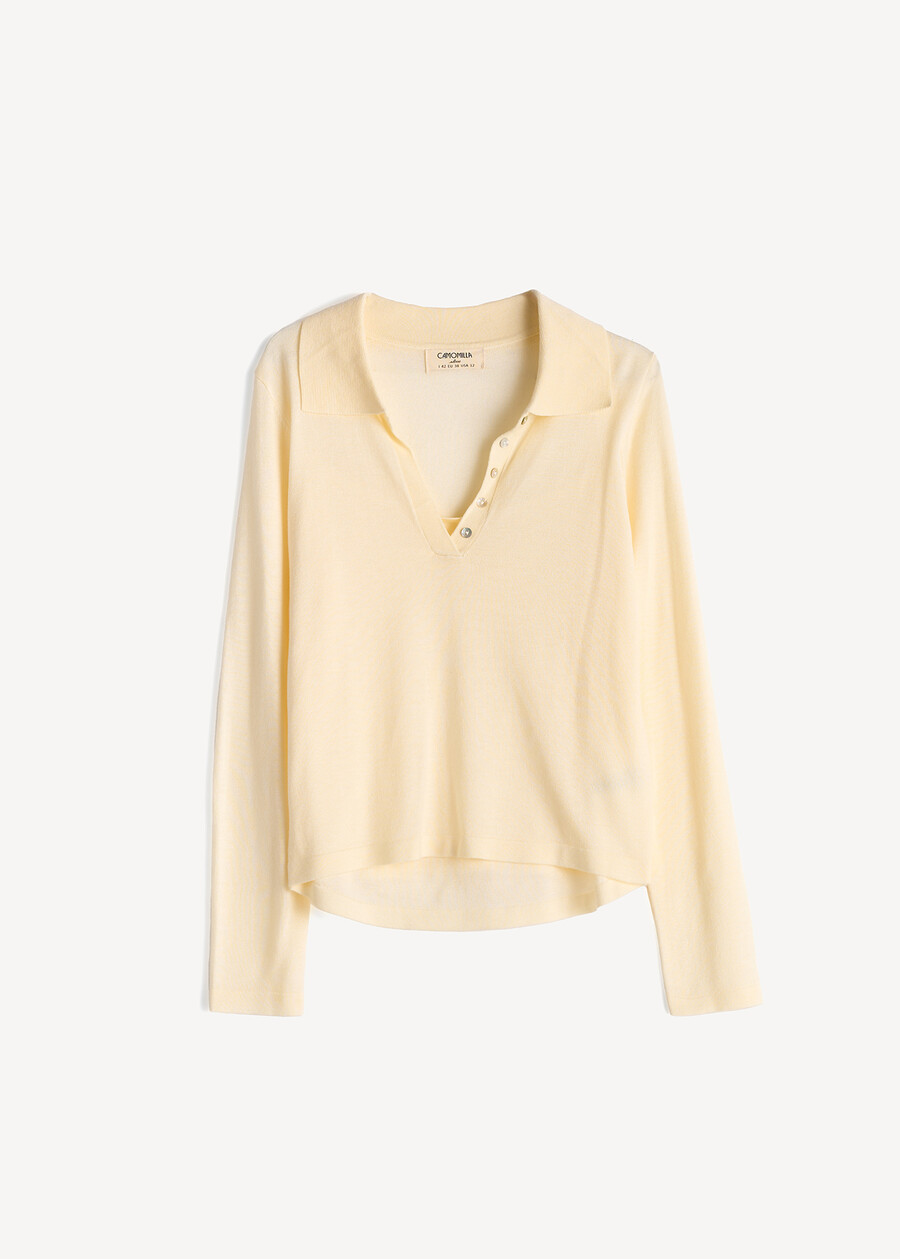 Maglia polo Margaret con finta canotta BEIGE LATTEBLU Donna , immagine n. 5