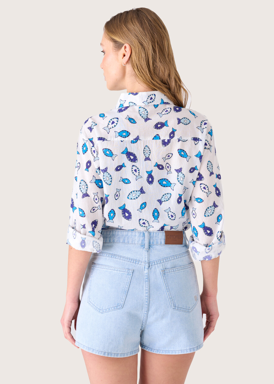Camicia Cledi 100% cotone BIANCO Donna , immagine n. 3