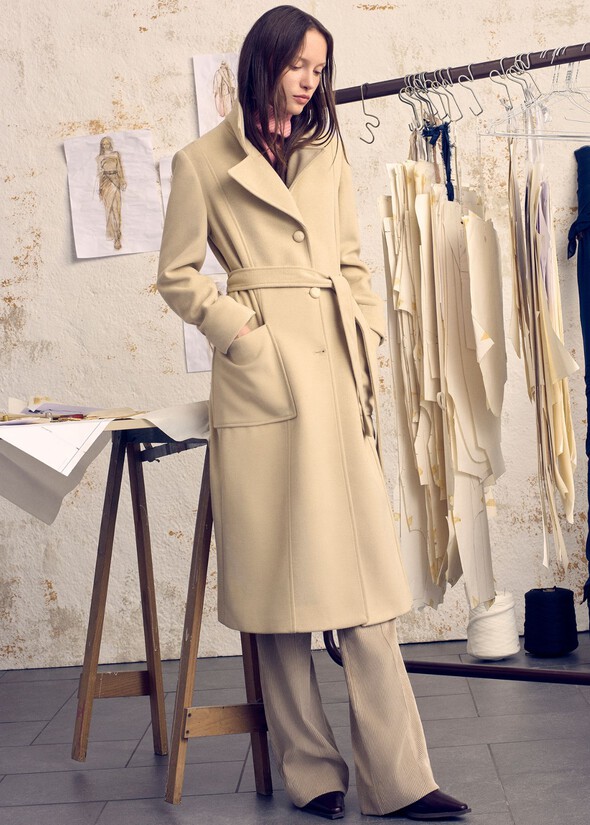Camillo woolen coat BEIGE GREIGE Woman null
