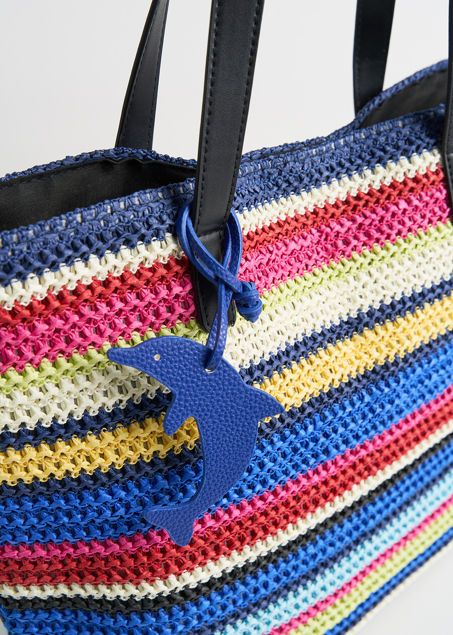 Borsa shopping Brady a righe ROSSO FRAGOLA Donna , immagine n. 3