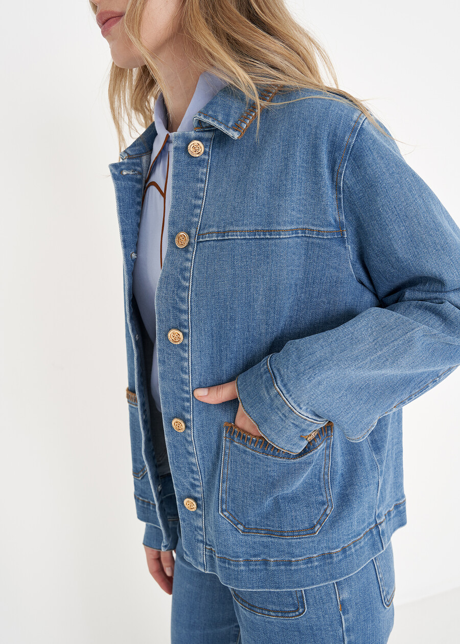 Giubbino Gila in denim di cotone DENIM LIGHT DENIM Donna , immagine n. 2
