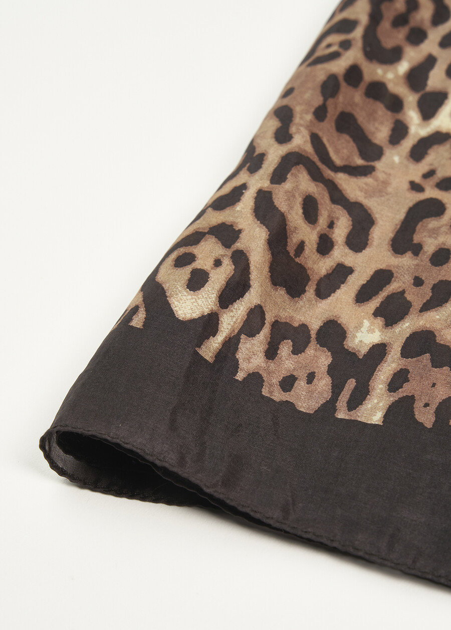 Foulard Separdo 100% seta NERO BLACK Donna , immagine n. 3