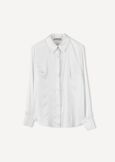 Camicia Alessia-F in satin BIANCO WHITE Donna immagine n. 5