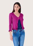 Cardigan Margot con rouches VIOLA GRAPE Donna immagine n. 1