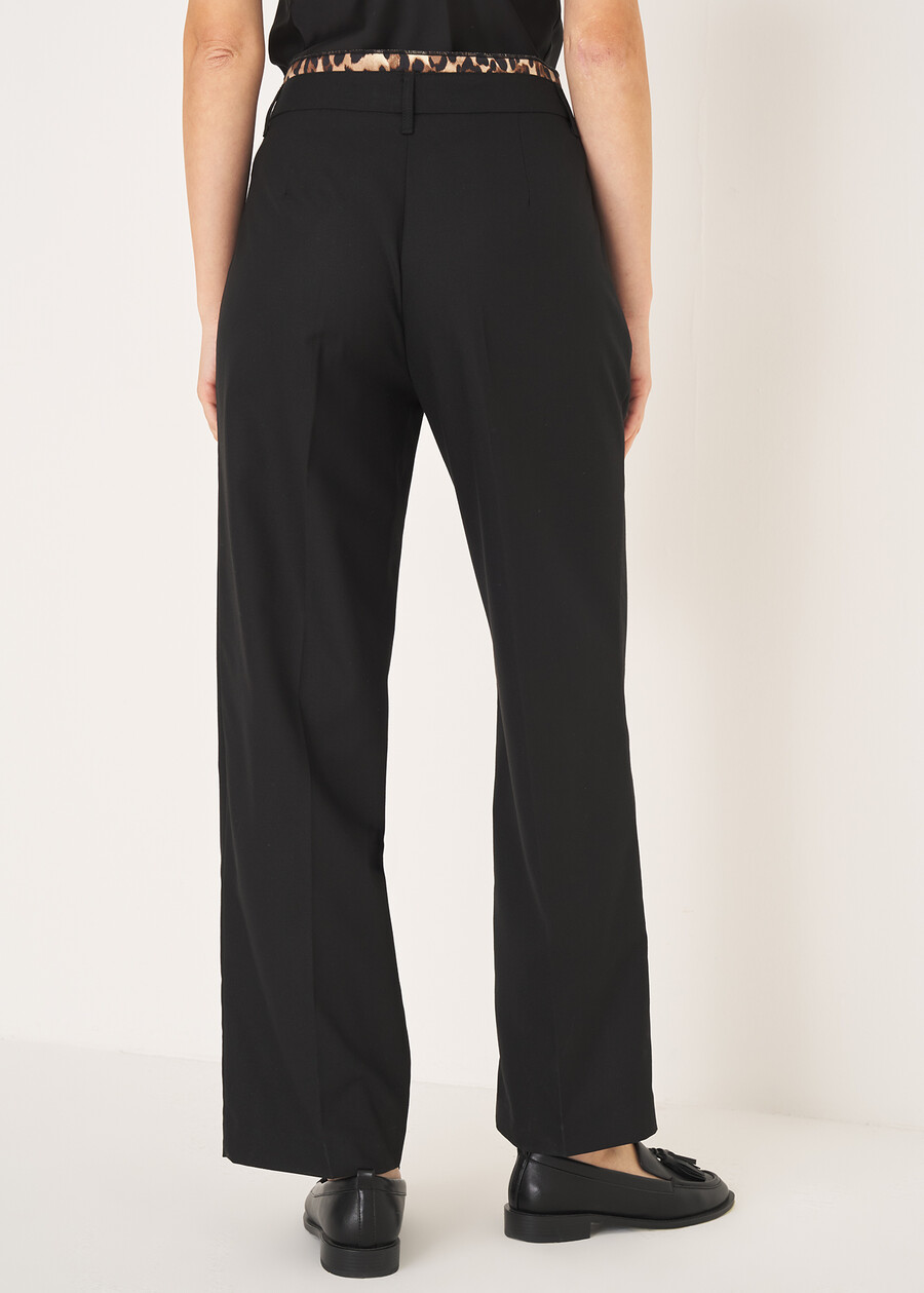 Philip double-waist trousers NERO BLACK Woman , image number 4