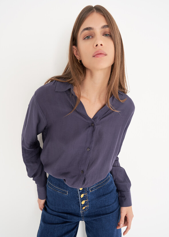 Campbell silk and viscose shirt BLU Woman null