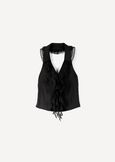 Top Tind con scollo americano NERO BLACK Donna immagine n. 4